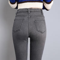 Nuevas Jeans Térmicas Para Mujer Invierno Con Forro De Plush Cálidos Y Elásticos Skinny Denim Gruesos Para Estudiantes Trousers De Madre Con Fur - details 27