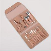 Set Profesional De 16 Piezas De Tijeras Para Uñas Y Aretes Con Estuche De Viaje Manicura Y Pedicura Herramientas Y Accesorios Sin Recurso De Energía - details 7