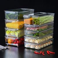 Caja de almacenamiento de nevera-Organizador de cajones de nevera, caja de almacenamiento para nevera, cocina, despensa, armarios y encimeras (claro) - details 1