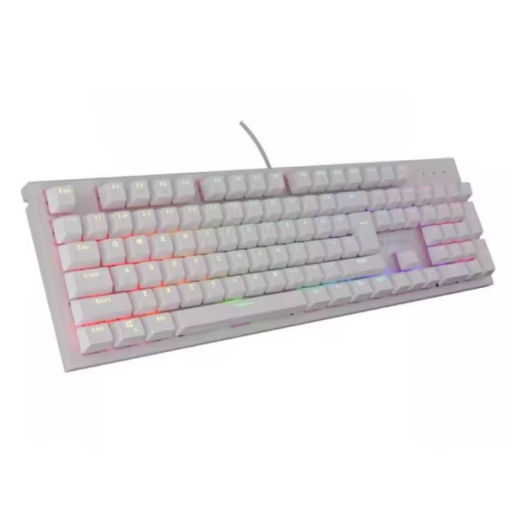 THOR 303 | Mechanical Gaming Keyboard | Wired | US | White | USB Type-A | Outemu Peach Silent - 1