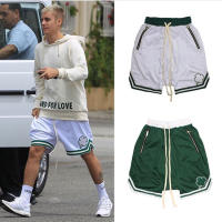Shorts De Entrenamiento Para Hombre Quick-Drying De Verano Pantalones Cortos De Correr De Rodilla Estilo Casual Tejido Algodón mid Waist - details 7