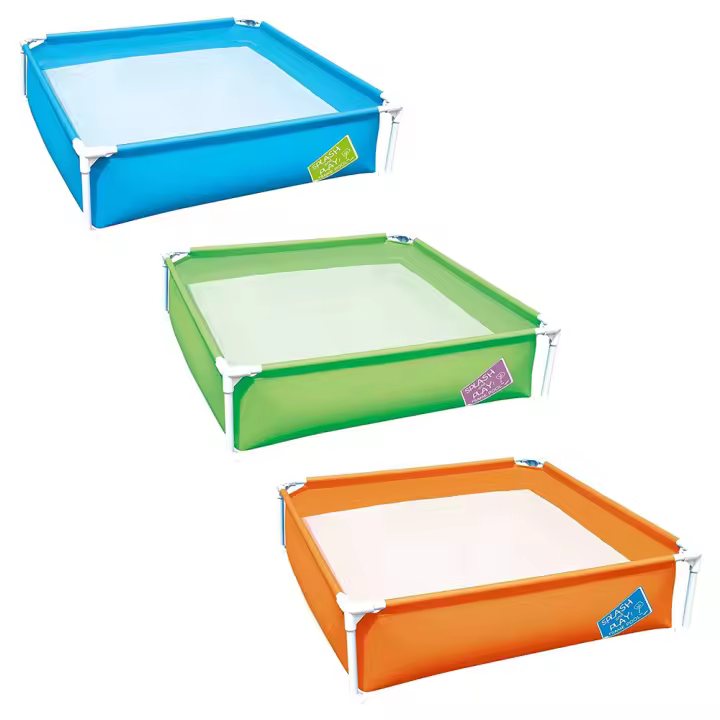 Bestway Piscina Infantil Cuadrada 122x122x30 Cm 56217 Fácil Montaje - 1