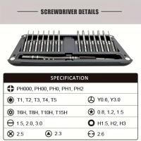 Juego De Destornilladores Precisi\u00f3n 30 En 1 Con 28 PCS Kit De Reparaci\u00f3n Magn\u00e9tica Herramienta Electr\u00f3nica De Acero S2 Larga 40mm - details 4