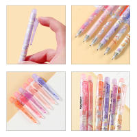 6pcs Bolígrafo De Gel Erasable 0.5mm Tinta Azul/negra Suministros Escolares Oficina Estudiante Escritura Prueba Estaciónery - details 6