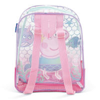 Mochila de Playa Peppa Pig 31cm, Bolsa Playa Transparente con Rejilla Peppa Pig, Mochila Infantil para Niñas, Regalo Cumpleaños, Piscina, Camping, Campamento, Vacaciones, Color Rosa - details 3