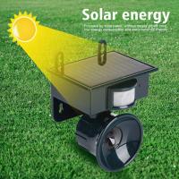 Repelente de gato ultrasónico, repelente de animales y pájaros Alarma audible y visual, carga solar o de batería, repelente impermeable, para jardín y campos, etc - details 2