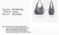 Bolso De Hombro Para Mujer Yogodlns Vintage De Lona Gran Capacidad Bolso Casual Con Manija Nueva Moda Bolso De Compras Para Dama - details 0