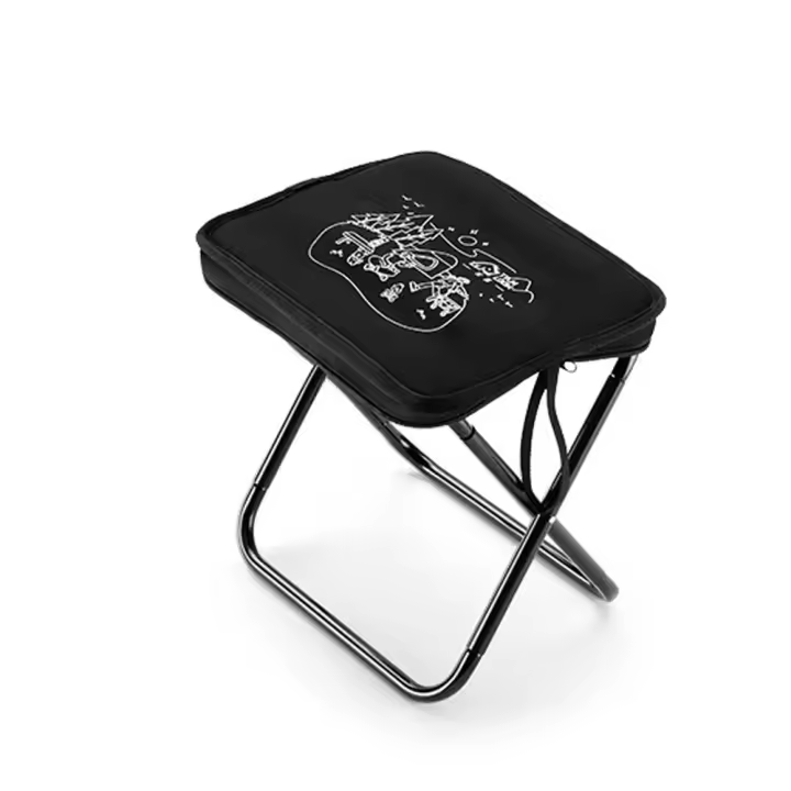 Taburete plegable portátil pequeño, silla de pesca, taburete suelto, taburete plegable ligero, adecuado para camping, pesca, picnic, Viajes - 1