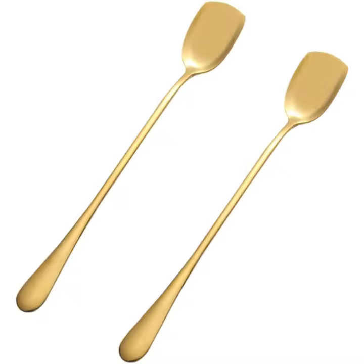 6 cucharas para helado de cocina, cucharas para helado de acero inoxidable, cucharas doradas - 1