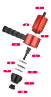 Pistola De Remache Eléctrica Sin Cable Para M3 M4 M5 M6 M8 Adaptador De Taladro Eléctrico Herramienta De Remache De Aluminio Pistola De Clavos - details 3