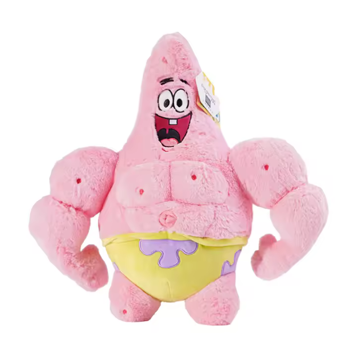 Muñeco De Peluche Spongebob Squarepants Patrick Star Dibujito Animado Para Niños Juguetes De Anime Con Músculo Regalo De Cumpleaños - 1