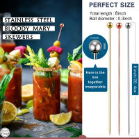 12Pcs Palillos De Cocktail De Acero Inoxidable Herramientas De Barra Para Decoración Y Mezcla De Bebidas Reutilizables - details 6