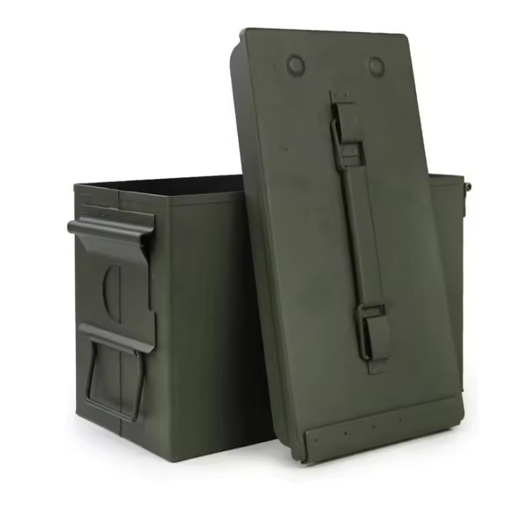 Caja de municion Caja de munición de Metal Calibre 50, Verde Militar - 1
