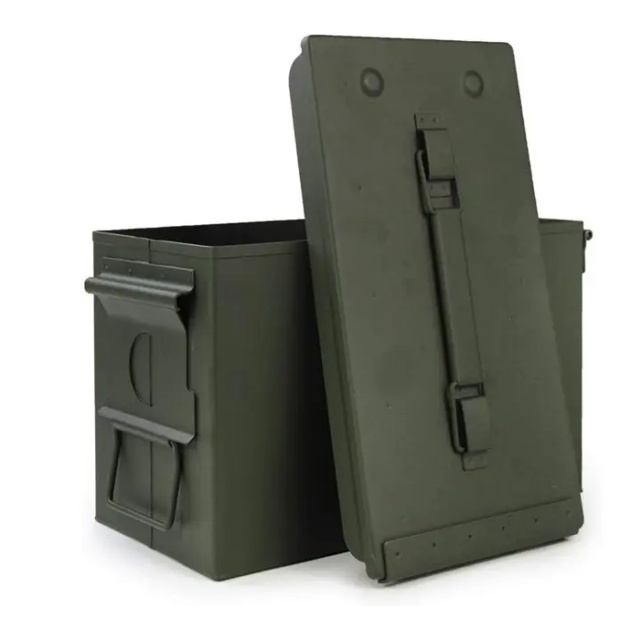 Caja de municion Caja de munición de Metal Calibre 50, Verde Militar - 1