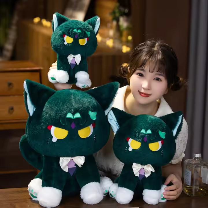 Muñeco De Peluche Grande Genshin Impact Mandrill Cat 22/32/42cm Juguete Suave De Peluche Para Coleccionistas Y Fans - 1