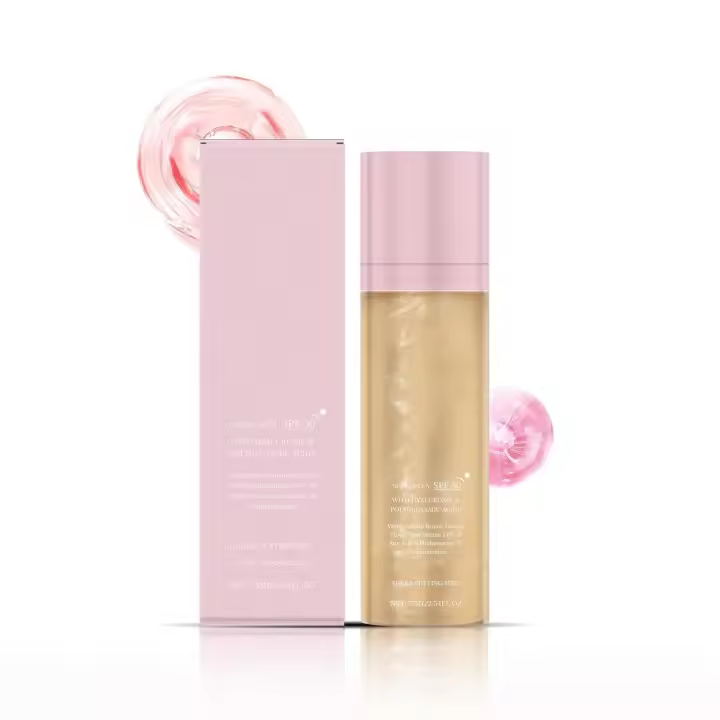 Bruma fijadora transparente con protector solar FPS 50: bruma hidratante iluminadora con aceite brillante, spray facial y corporal de amplio espectro resistente al agua, fórmula no grasa y segura para arrecifes para una luminosidad que no daña el maquilla - 1