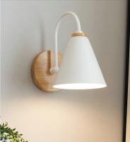 Lámpara De Pared Moderna Nórdica Para Baño Y Cocina Iluminación De Vestíbulo Y Estudio Acero Y Madera Blanco Y Negro Montaje En Pared - details 3