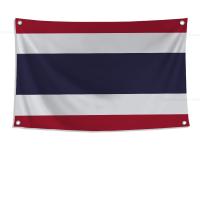 Bandera De Tailandia 1pc Poliéster Para Exteriores Con Cuatro Agujeros Decoración De Habitación Estética Sin Embalaje - details 3