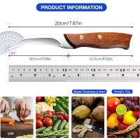 Cuchillo Profesional De Cocina WXCOO De Acero Inoxidable Para Carne Y Pescado Cuchillo De Apariencia Forjada Herramienta BBQ Multifuncional Para Desechar Grasa Y Cebolla - details 1