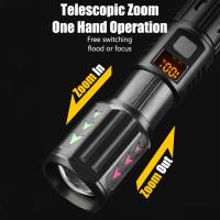 Linterna LED Recargable Portátil De 1500W Con Batería Integrada Impermeable Luz De Torcha Alta Potencia Para Exteriores - details 13