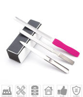 Barras De Esmalte De Acero Inoxidable Para Manicura Espátulas De Uñas Gruesas Archos De Uñas Gris Herramienta De Pulido De Uñas - details 0