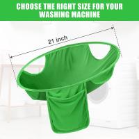 Cestos de ropa Sucia de 21 cargables, Cesto de Nailon para ropa Sucia, Organizador de ropa Redondo Verde para habitación, 21 pulgadas - details 0