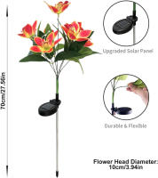 Lámpara De Jardín Solar LED Para Orquídeas Impermeable Decoración De Navidad Y Fiesta Para Aisles Corredores De Villa Y Jardín - details 10