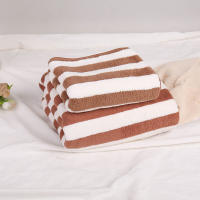 Toallas De Baño De Peluche Grande Y Suave Con Diseño Rayado Alta Absorción Rápida Para Piel Sensible Y Uso Diario - details 7