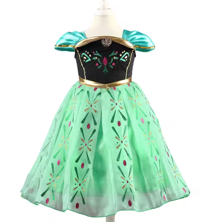 Vestidos para Niñas - Vestido de Princesa "Frozen" (Animadas) - Traje de Gala Infantil - 1