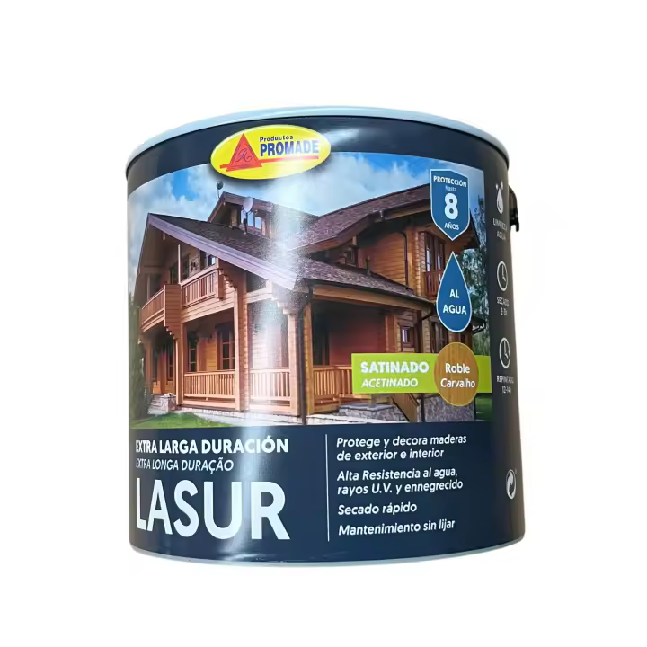 Promade Lasur Agua roble satinado 2.5L - 1