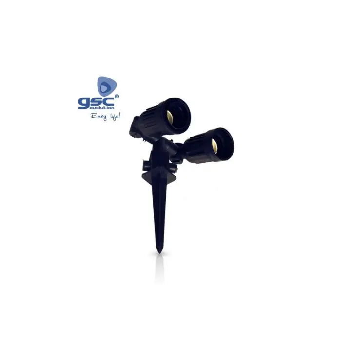 Gsc Evolution Estaca de Jardín Doble Negra Potencia Máxima 150W IP44 GSC 000700453 - Faroles - 1