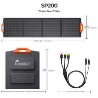 FOSSiBOT SP200 18V 200W Panel Solar Plegable, Cable de Carga MC4 a Anderson/XT90/XT60, Eficiencia del 23.4%, Patas Ajustables, Impermeable IP67 - details 0