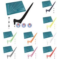 Cuchillo De Artesanía Con Regla Triangular Y Hoja Giratoria De 360 Grados Herramienta Para Manualidades En Papel Acero Inoxidable - details 2