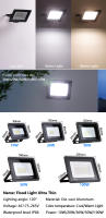 Lámpara De Inundación LED Ultrafina 10W 20W 30W 50W 100W IP66 Impermeable Para Exterior Iluminación De Pared Jardín Calle - details 2