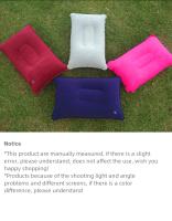 Almohada Inflable Portátil Para Viajes Y Camping Soporte De Cuello Y Espalda PVC Cómoda Para Planes Y Descanso Al Aire Libre - details 10