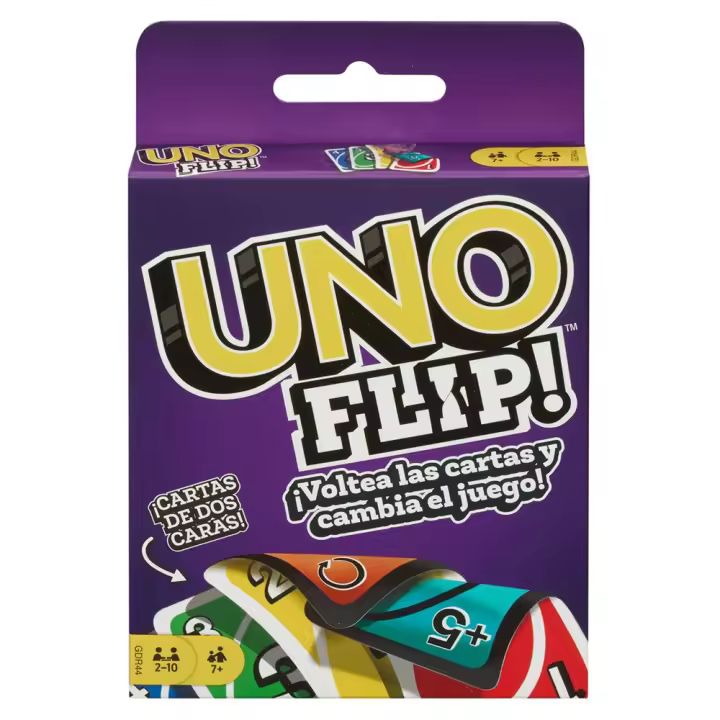 Juego Uno Flip! Voltea las cartas y cambia el juego. (Mattel GDR44) - 1