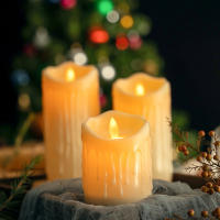 Velas LED Sin Llama De 5 Cm Decorativas Y Operadas Por Batería Para Casa Y Boda Forma Lisa Y Tear Shaped Material PP/plástico - details 1