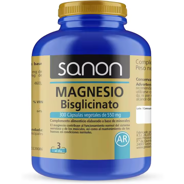 Sanon Bisglicinato de Magnesio 300 capsulas de 695mg - 1