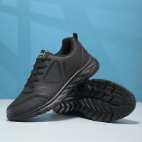 Zapatos De Correr Para Hombre Invierno Ligeros Confortables Antideslizantes Impermeables De Cuero Artificial Y Malla Suela De Goma - details 5