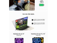 Apple 2024 MacBook Air de 13 Pulgadas con Chip M3 de Apple: Pantalla Liquid Retina de 13,6 Pulgadas, 8 GB de Memoria unificada, SSD de 256 GB, cámara FaceTime HD a 1080p, Touch ID, Color Gris Espacial y Plata. - details 2