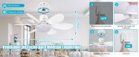 Ventilador Techo with Luz y Mando a Distancia, Lampara Ventilador Techo with Ventiladores Silencioso, E27, Regulable en Colores y Velocidades Temporizador 6 Aspas para Interior Dormitory sal - details 0
