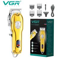 Cortadora De Pelo VGR Para Hombres Metálica Completa Recortadora Eléctrica Sin Cable Profesional Para Barbero Corte De Pelo Rechargeable Set - details 0