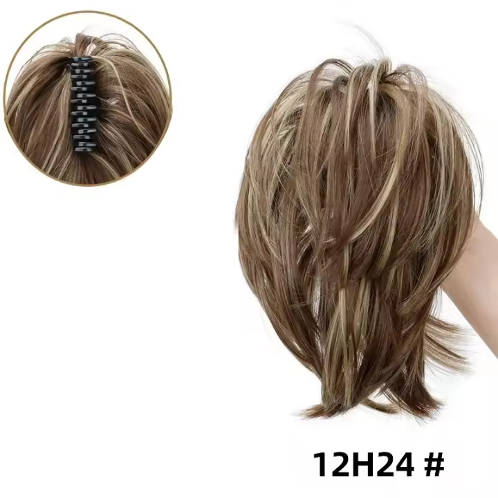 Extension De Cabello Sintético H&STAR Pony Cola Recta Pequeña Accesorios Para El Cabello Clip Para Mujeres Pieza Única - 1