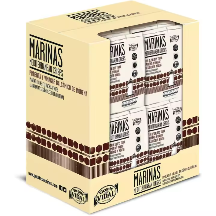 Patatas Fritas Marinas. Pimienta y Vinagre Balsámico. 22 unidades x 47g - 1