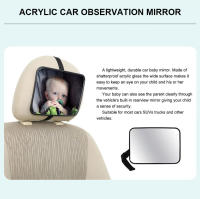 SEAMETAL Espejo Retrovisor Para Coche Con Espejo Para Bebé Seguridad Universal Espejo De Cabeza De Asiento Para Monitor De Bebé - details 4