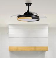 FABRILAMP ALTA GAMA Ventilador Dc Emperador 72w Negro/haya 3aspas Desplegables 108d 7200lm 3000-4000-6000k Remoto+ Memoria+ Temporizador Incluye mando a distancia y dos tijas de 10 y 25 centímetro CALIDAD DE CONFIANZA - details 1