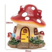 Decoración De Jardín Miniatura Casa De Hongo En Resina Para Exterior Decoración De Pared Con Estilo De Cuento De Hadas Florero Para El Hogar - details 2