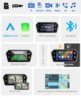 KTYDKP Monitor De Espejo Retrovisor Para Coche De 7 Pulgadas Con Cámara Carplay Android Auto Video HD FM Radio MP5 Jugador Multimedia Con USB TF - details 1