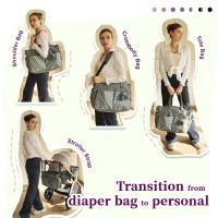 Diaper Bag Tote for Girls and Boys with Pacifier Case, Large Tote Diaper Bag for Moms, Travel & Work, Stylish Mommy Bag for Hospital, Baby Shower Gifts - details 7
