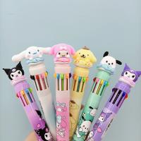 Nuevo Set De 36 Bolígrafos Punto De Escritura 0.5mm Sanrio Kuromi Cinnamoroll 10 Colores Regalo Para Niños Estudiantes Material Plástico Marcador Para Dibujos - details 5